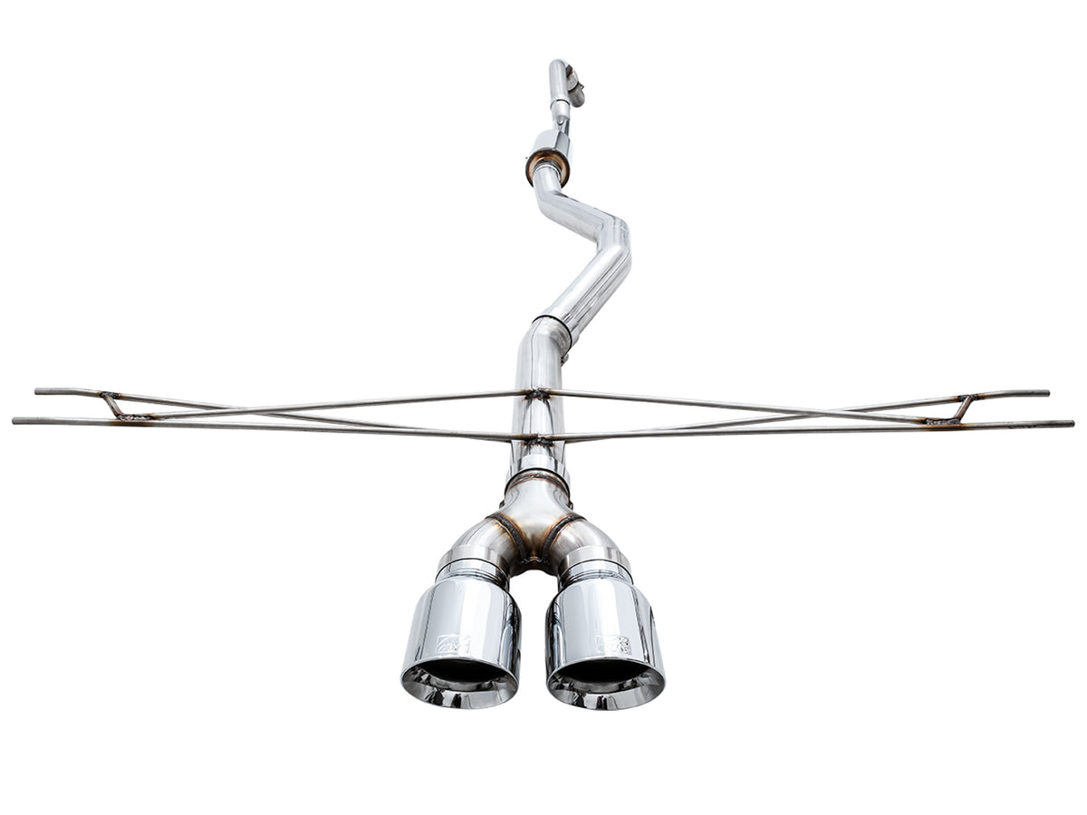 AWE Track Edition Exhaust for 10th Gen Civic Si Coupe / Sedan (includes Front Pipe) - Dual Chrome Silver Tips