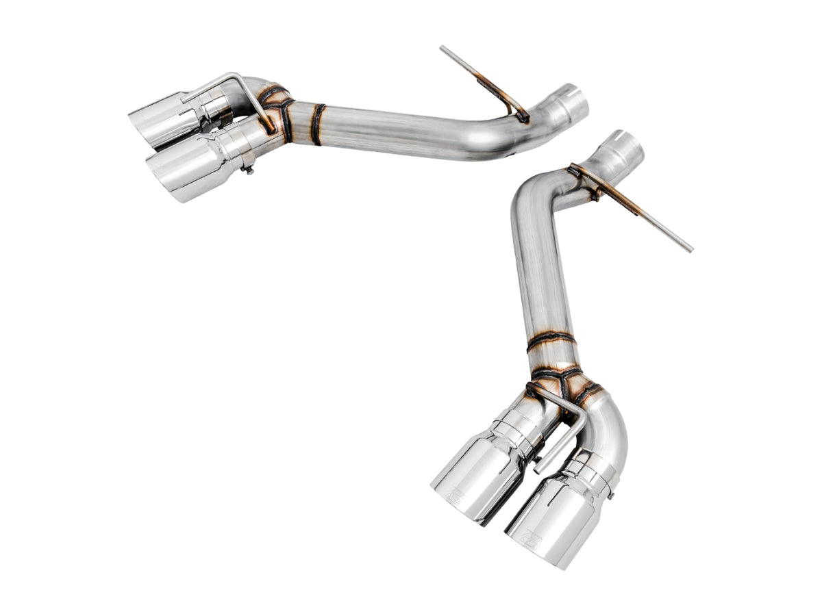 AWE Track Edition Axleback Exhaust for Gen6 Camaro SS/ZL1/LT1, Quad Outlet - 4.5" Chrome Silver Tips