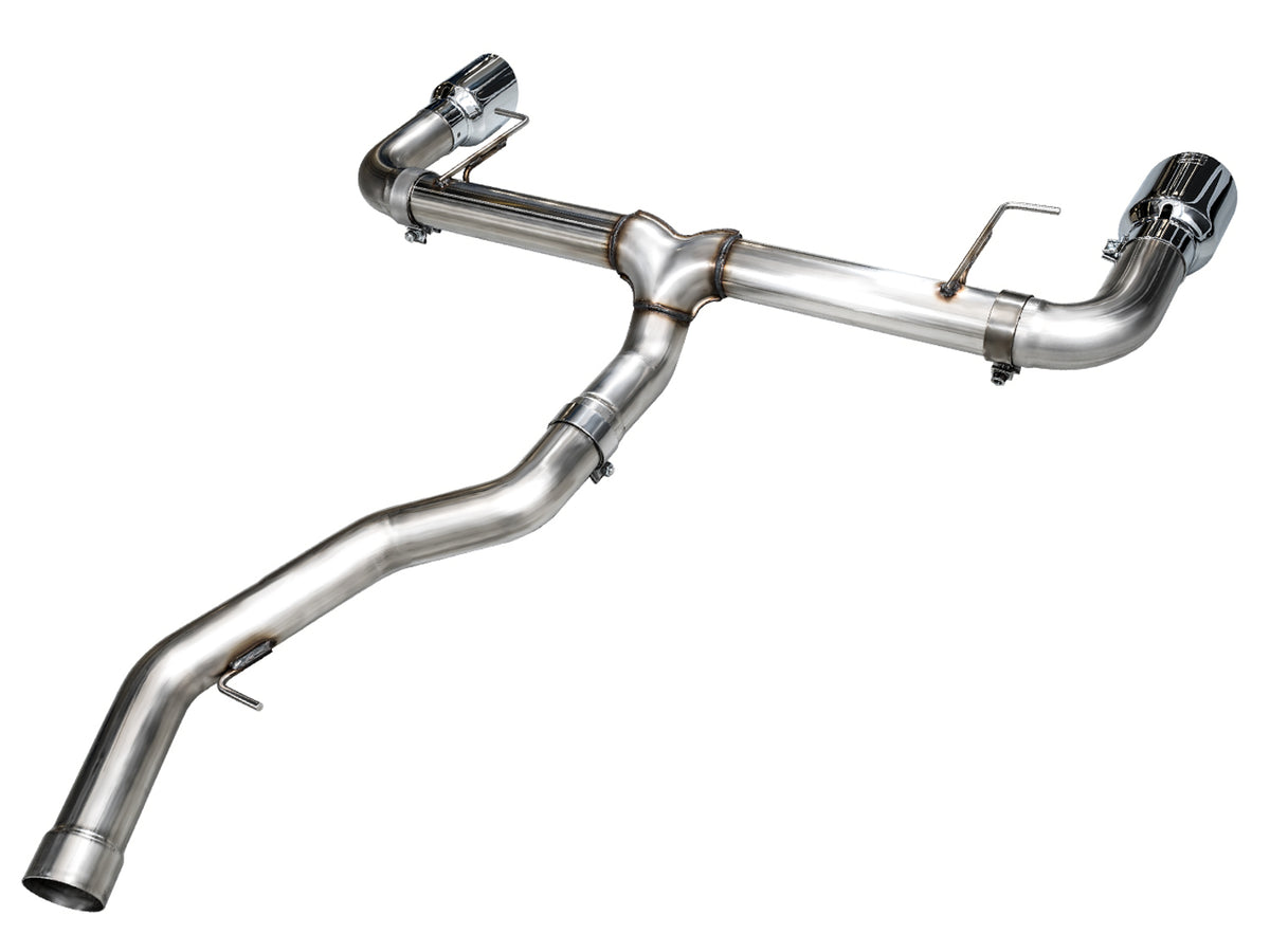 AWE Track Edition Axleback Exhaust for BMW G2X 330i/430i - 4.5” Chrome Silver Tips