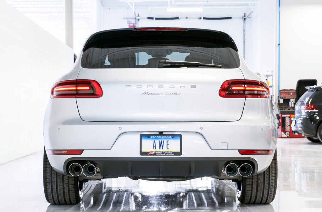 AWE Touring Edition Catback Exhaust for Porsche Macan S / GTS / Turbo - Chrome Silver 102mm Tips