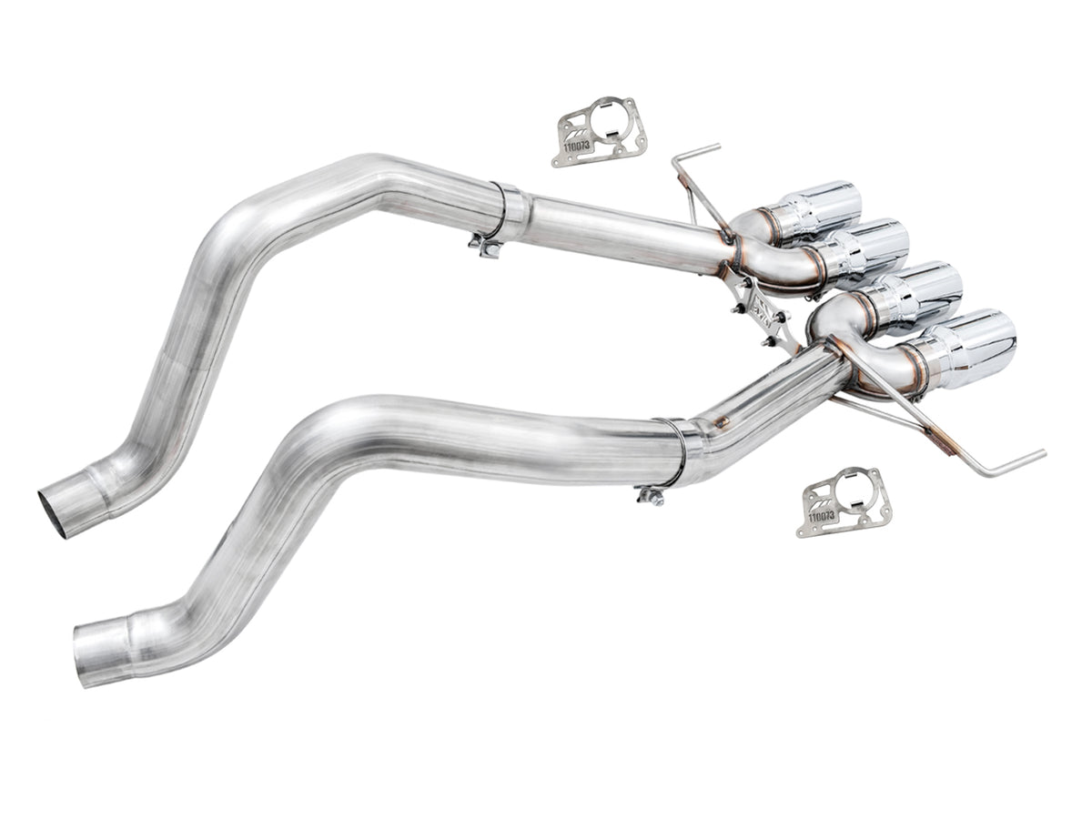 AWE Track Edition Axleback Exhaust for C7 Corvette - 4.5" Chrome Silver Tips