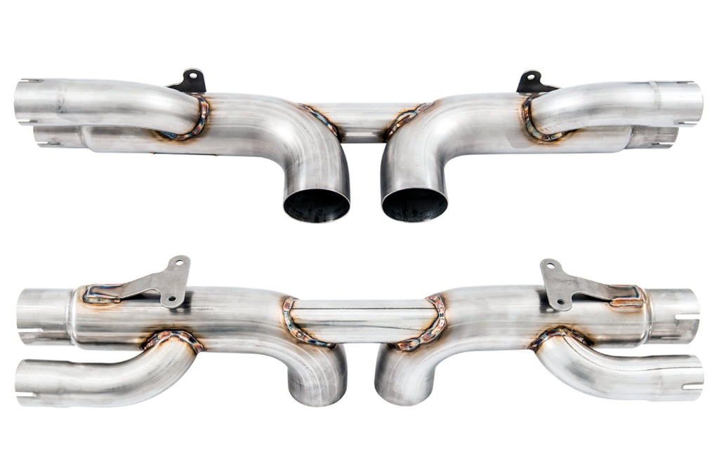 AWE Center Muffler Delete for Porsche 991.1 / 991.2 GT3 / RS - Diamond Black Tips