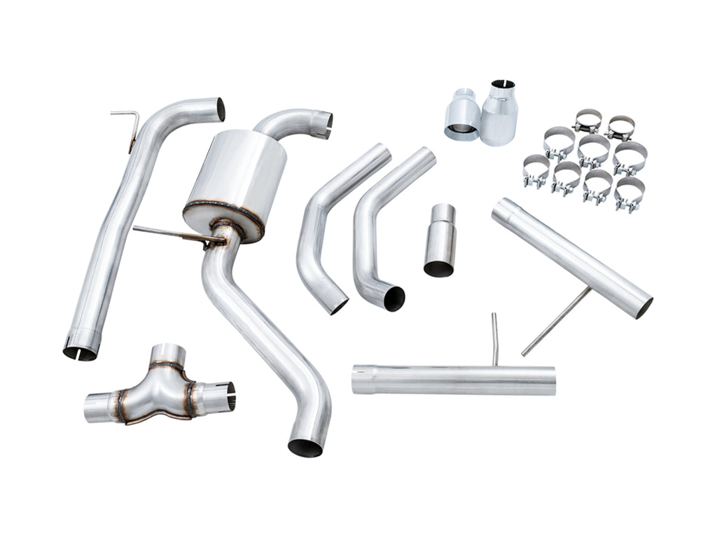 AWE Track Edition Exhaust - Resonated - for MK7 Jetta GLI w/ High Flow Downpipe (not included) - Chrome Silver Tips