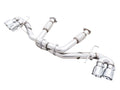 AWE Track Edition Exhaust for C8 Corvette - 4.5" Chrome Silver Tips