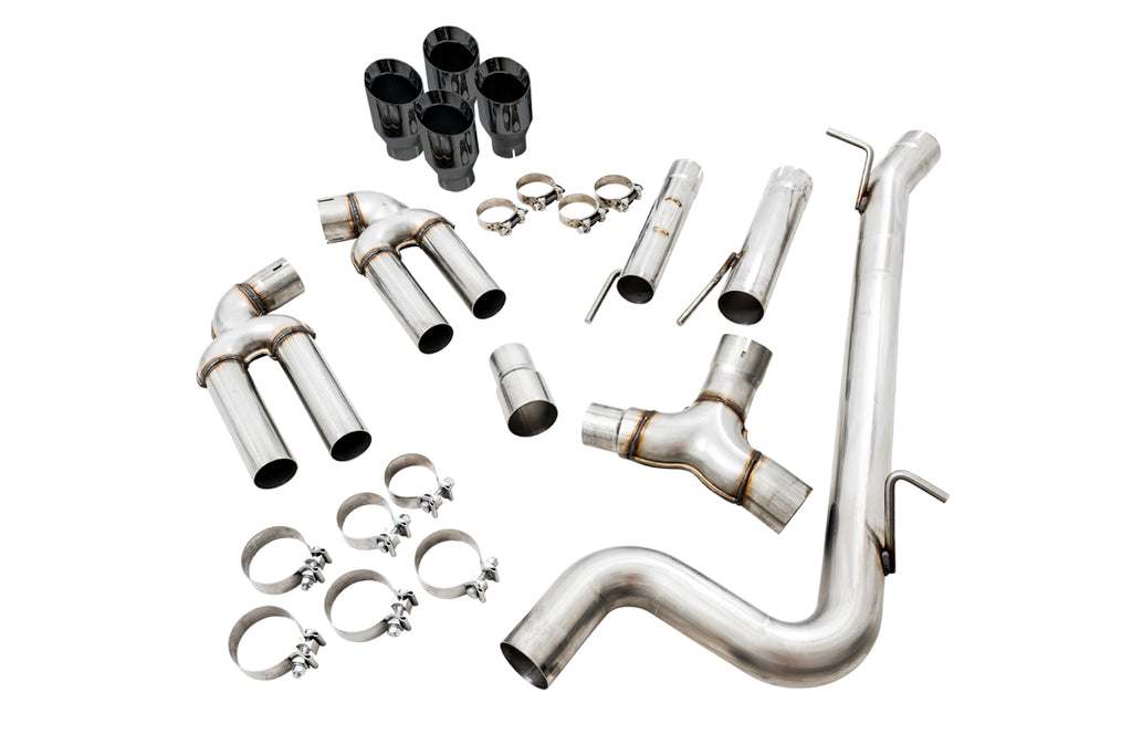 AWE Track Edition Exhaust for Audi 8V S3 - 4" Diamond Black Tips