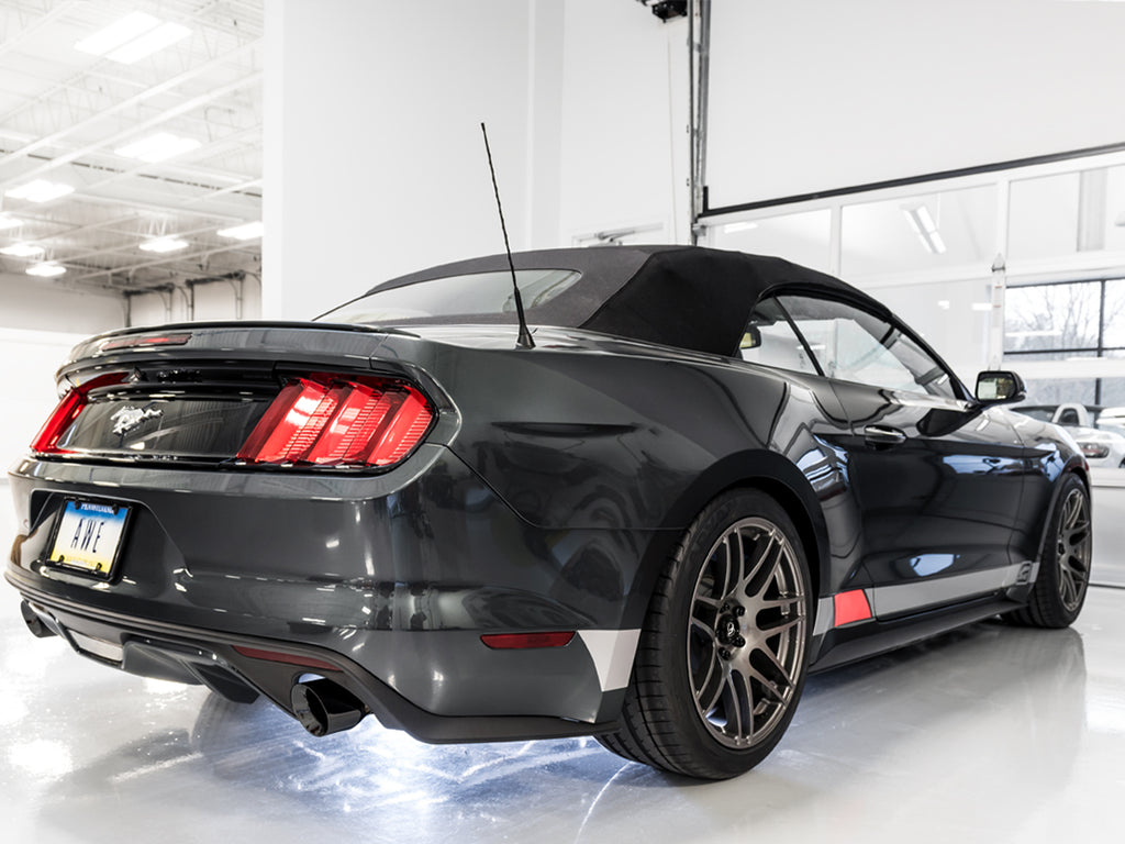 AWE Touring Edition Axleback Exhaust for S550 Mustang EcoBoost - Diamond Black Tips