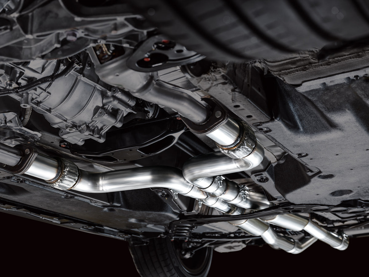 AWE Touring Edition Exhaust for Nissan Z - 5” Diamond Black Tips