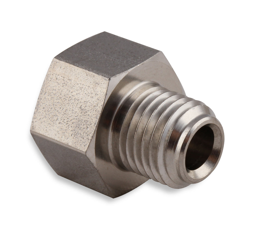 Hardline Expander - Stainless Steel - 3/8"-24 Inverted Flare Male for 3/16" Tubing to 7/16"-24 Inverted Flare Female for 1/4" Tubing.