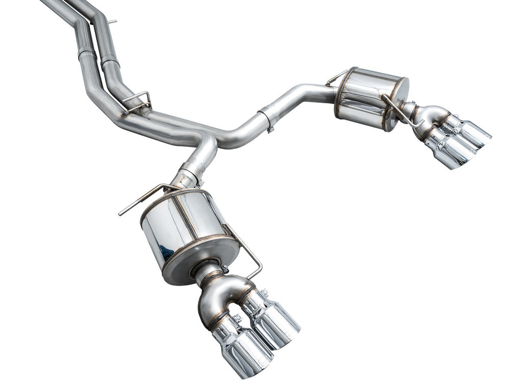 AWE Touring Edition Exhaust for Audi C8 S6/S7 - 4.5" Chrome Silver Tips