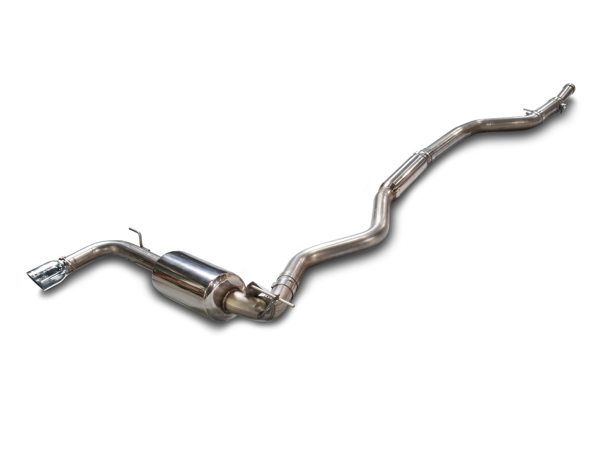 AWE Touring Edition Exhaust + Performance Mid Pipe for BMW F30 320i - 4" Chrome Silver Tip
