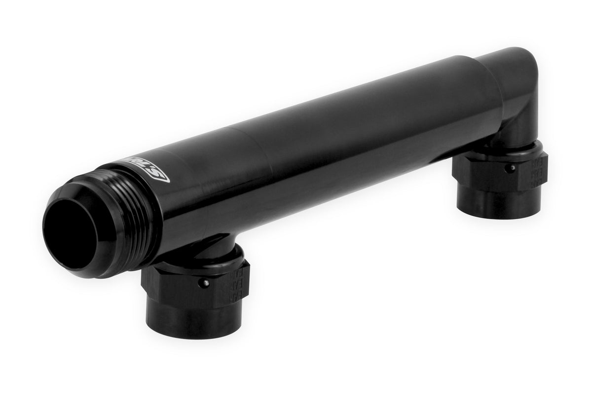 Adjustable Length Range - 6.8" to 10.5" (c/l to c/l of -12 Swivels), Billet Aluminum w/ (2) O-ring seals.  Ideal for use w/ LS0022ERL & Remote Mounted Electric Water Pump.
