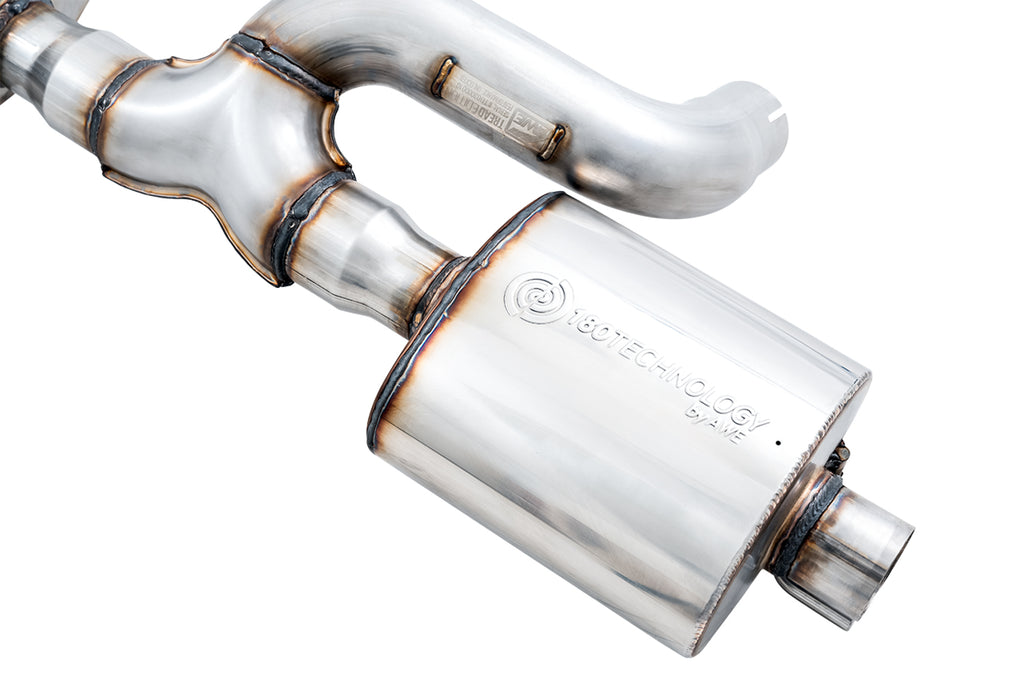 AWE Tread Edition Axleback Dual Exhaust for Jeep JK/JKU 3.6L - Diamond Black Tips