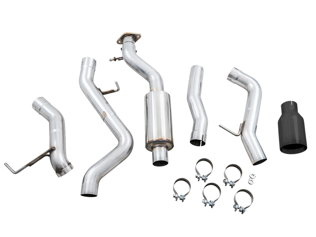 AWE 0FG Catback Exhaust for Ford Bronco with BashGuard™ - Single 5" Diamond Black Tip