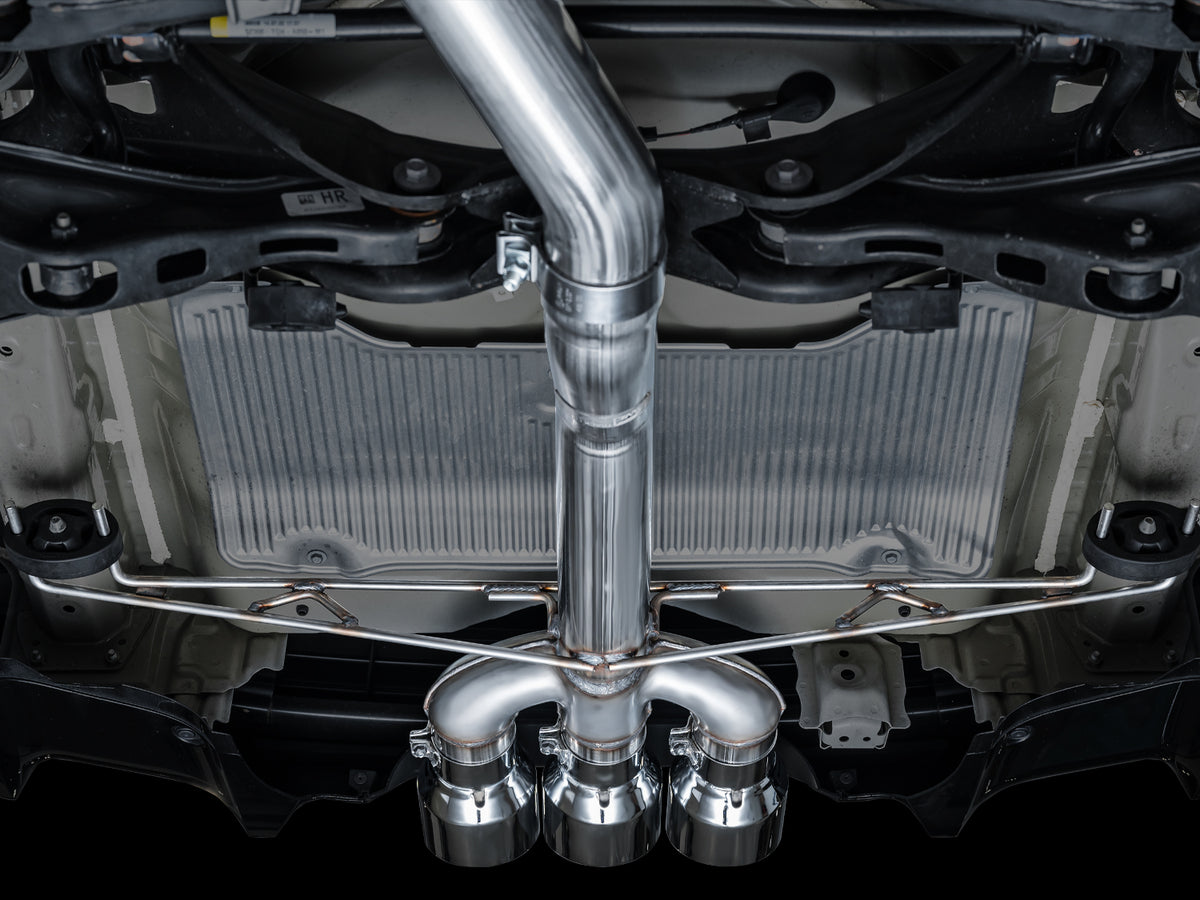 AWE Track Edition Exhaust for DE5 Integra Type-S - Triple Chrome Silver Tips