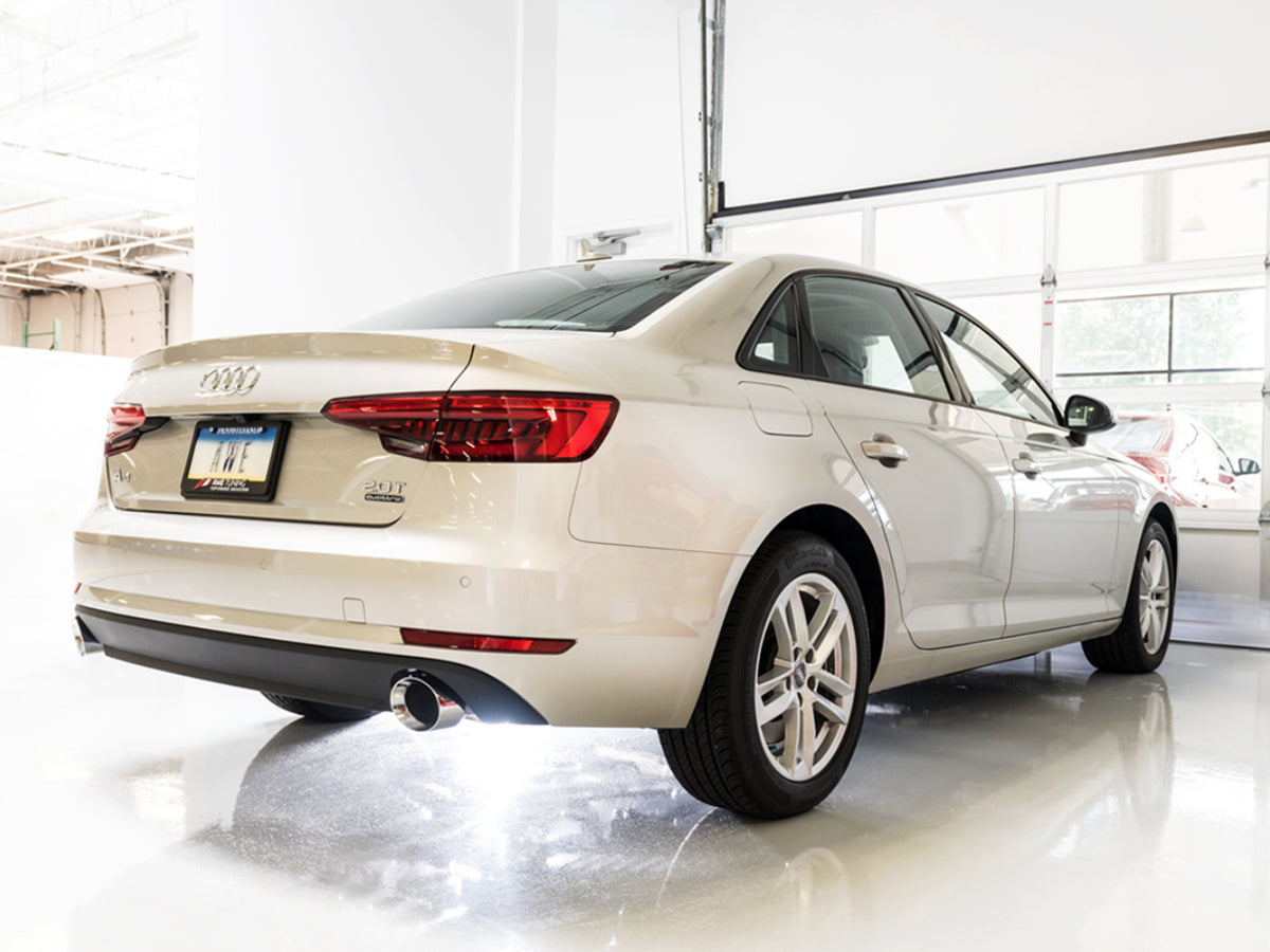 AWE Track Edition Exhaust for B9 A4 - 4" Chrome Silver Tips