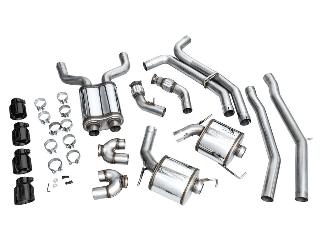 AWE Touring Edition Exhaust for Audi C8 S6/S7 - 4.5" Diamond Black Tips
