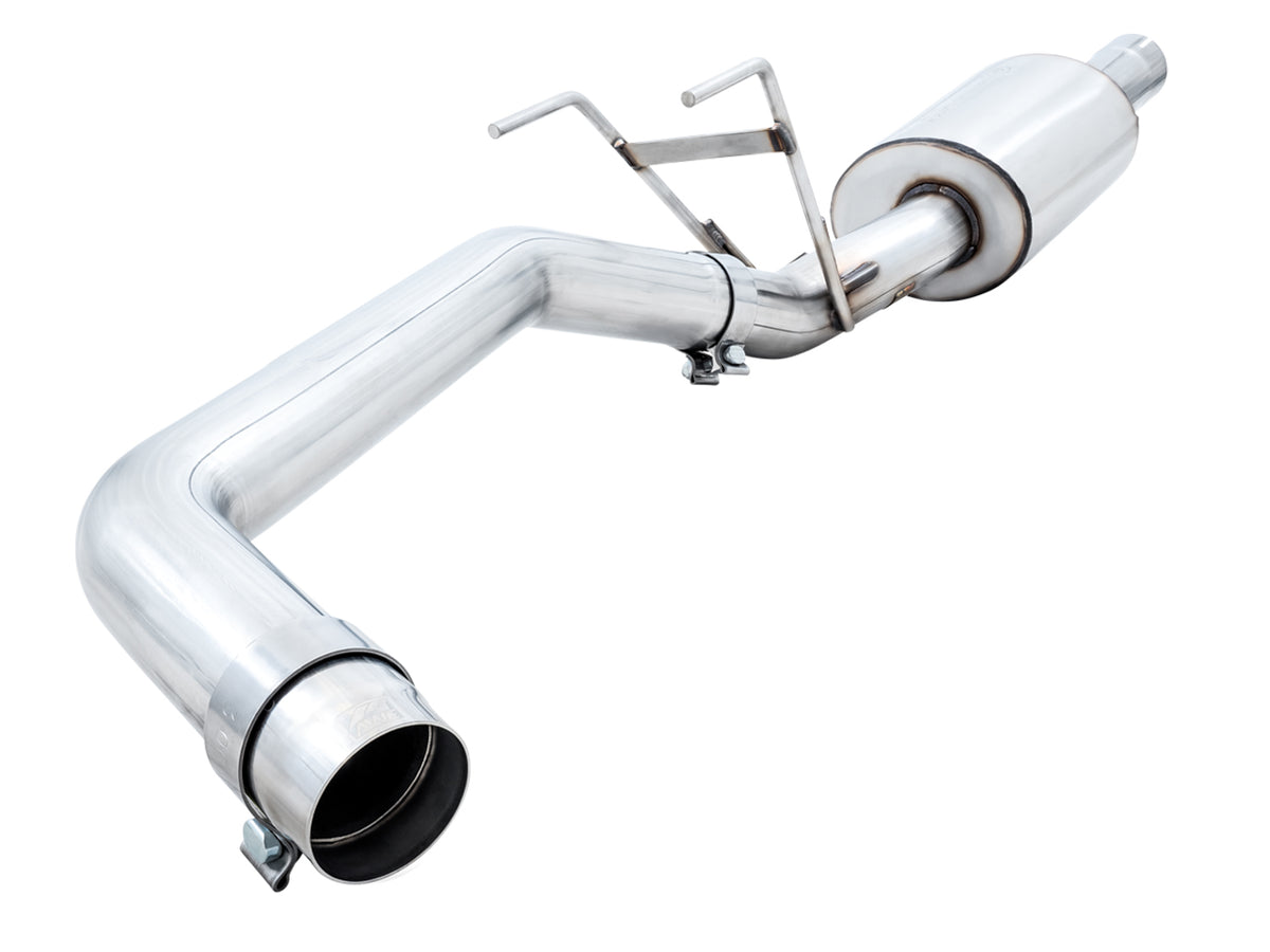 AWE 0FG Single Side Exit Catback Exhaust for 4th Gen RAM 1500 5.7L (without bumper cutouts) - Dual Chrome Tips