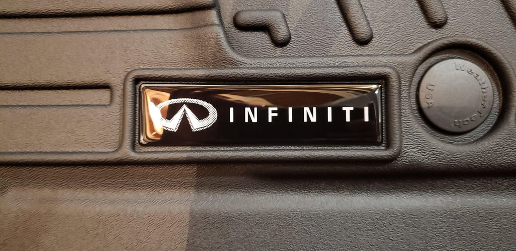 Domed Infiniti Emblem Inserts for Weathertech Floor Mats (Pair)