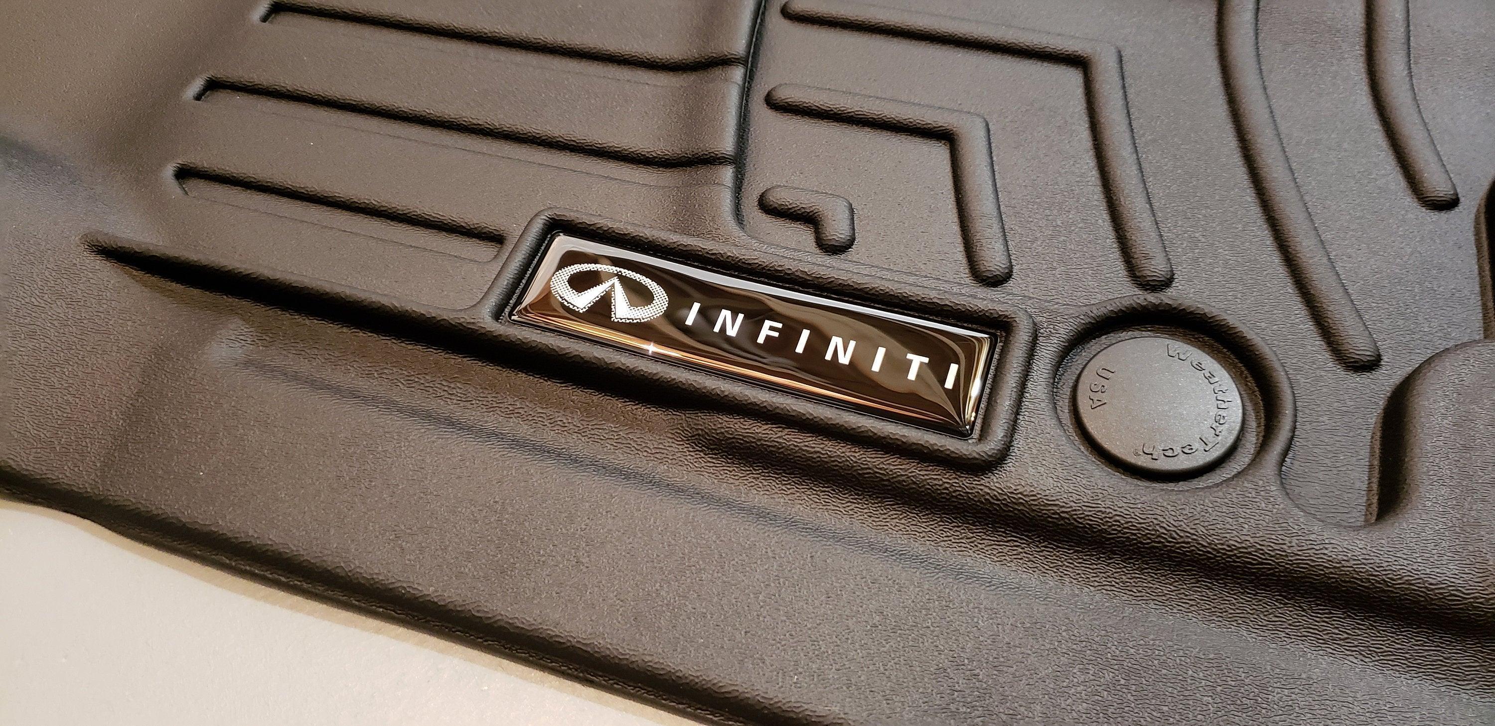 Domed Infiniti Emblem Inserts for Weathertech Floor Mats (Pair)