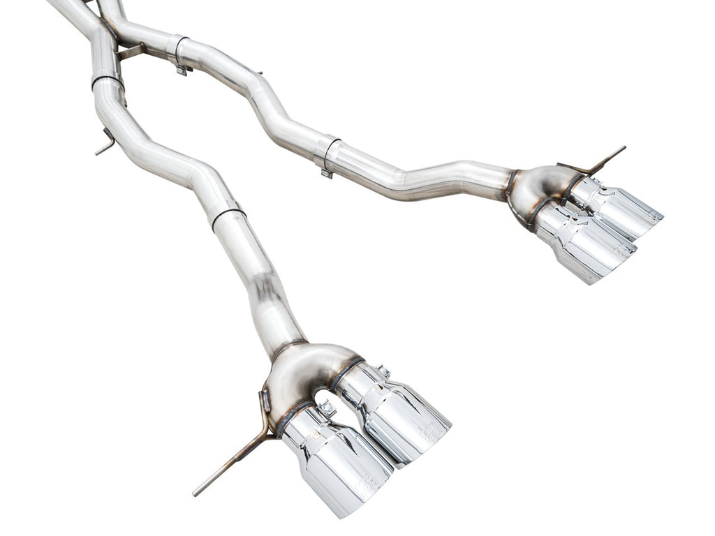 AWE Track Edition Catback Exhaust for BMW G8X M3/M4 - 4.5" Chrome Silver Tips