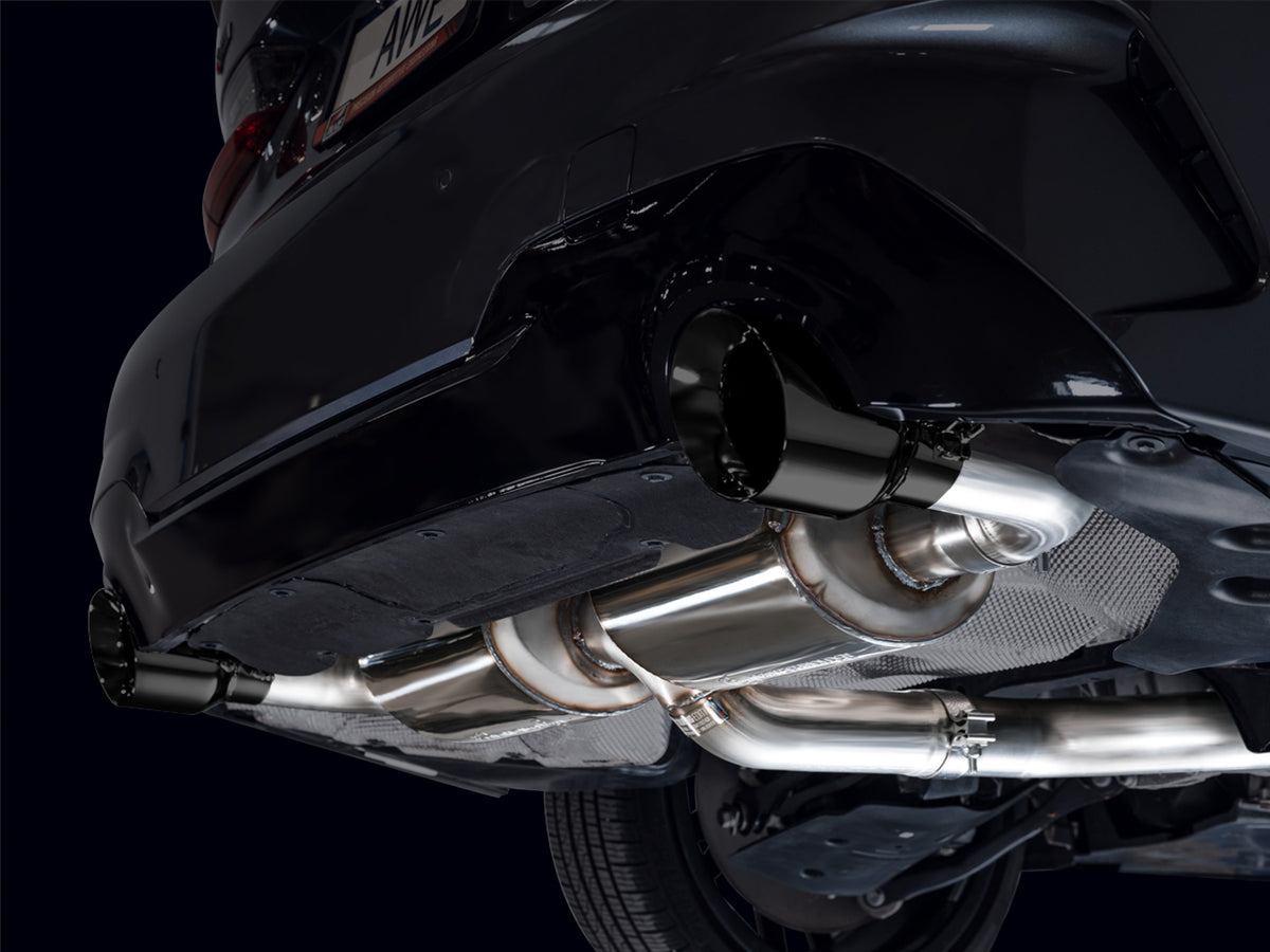 AWE Touring Edition Axleback Exhaust for BMW G2X 330i/430i - 4.5” Diamond Black Tips