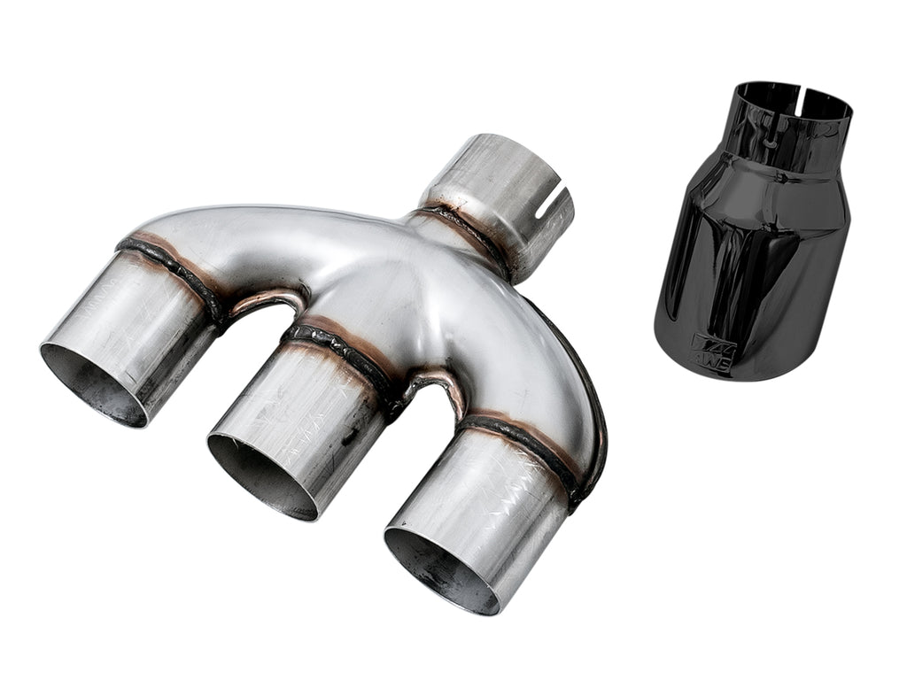 AWE Touring Edition Exhaust for 10th Gen Civic Si Coupe / Sedan (includes Front Pipe) - Triple Diamond Black Tips