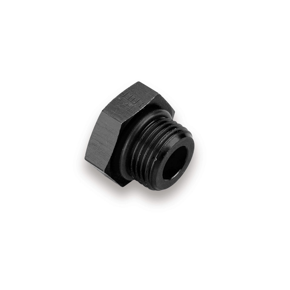 -8 AN Port Plug w/ O-Ring Seal, Black Anodized Aluminum