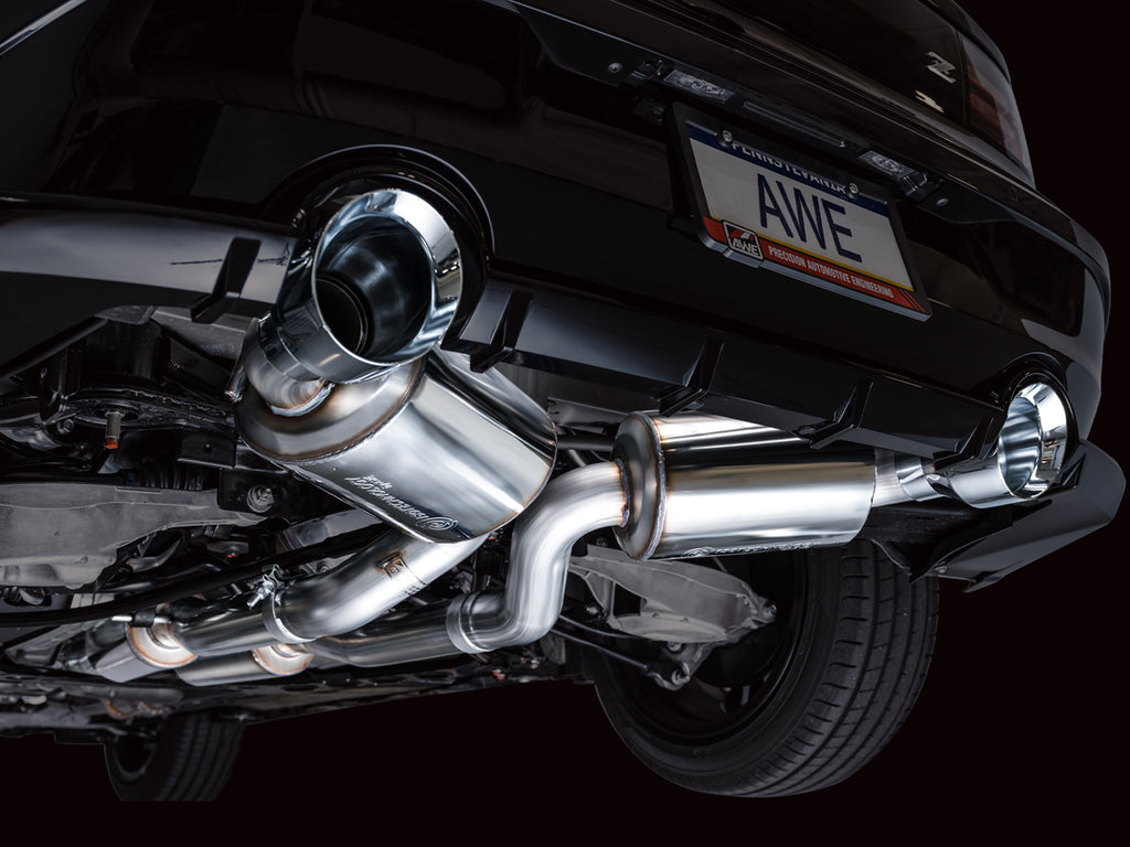 AWE Touring Edition Exhaust for Nissan Z - 5” Chrome Silver Tips