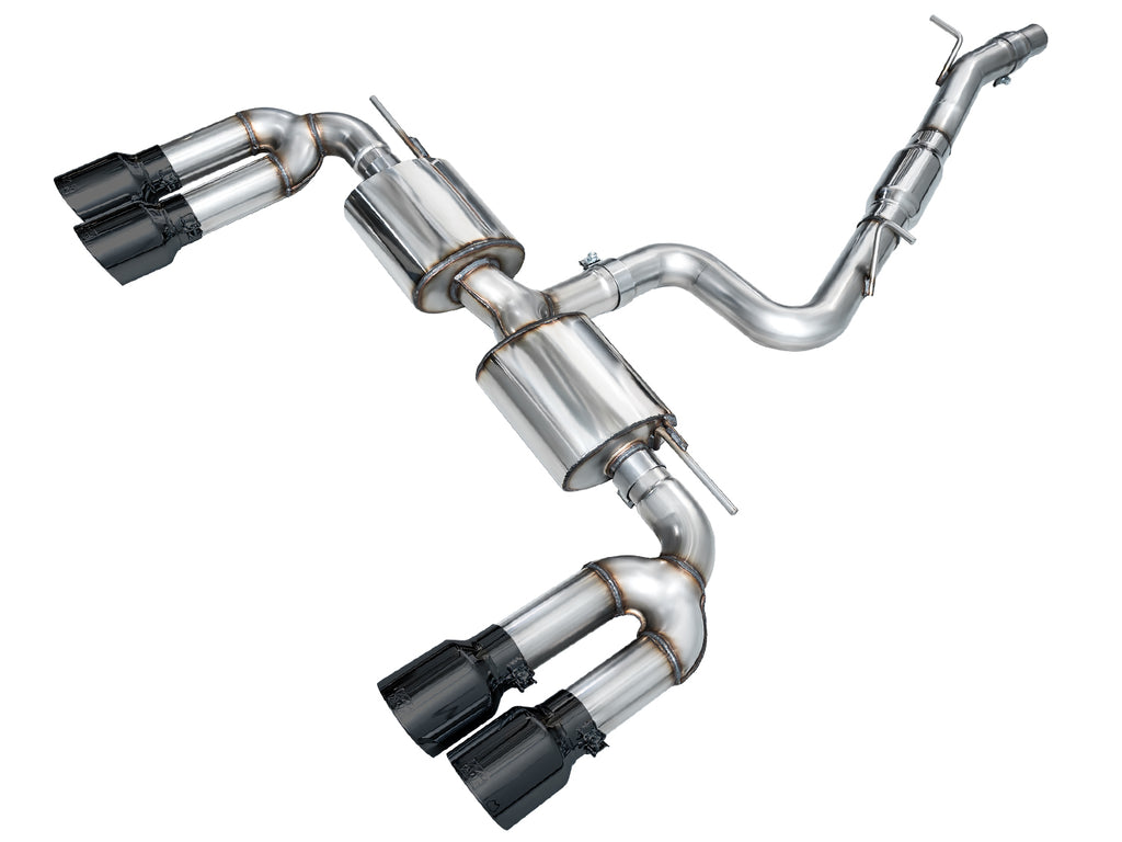AWE Touring Edition Exhaust for Audi 8Y S3 - 4.5" Diamond Black Tips