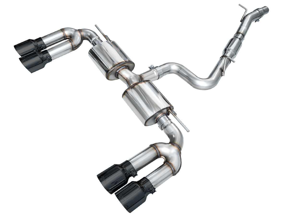 AWE Touring Edition Exhaust for Audi 8Y S3 - 4.5" Diamond Black Tips