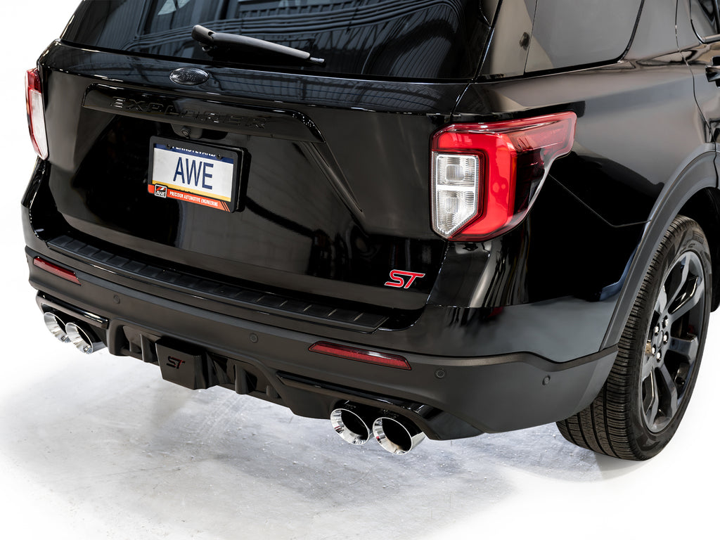 AWE Touring Edition Exhaust for Ford Explorer ST - Chrome Silver Tips