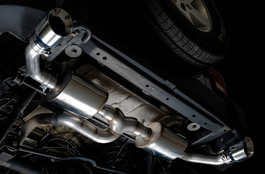 AWE Tread Edition Axleback Dual Exhaust for Jeep JK/JKU 3.6L - Chrome Silver Tips