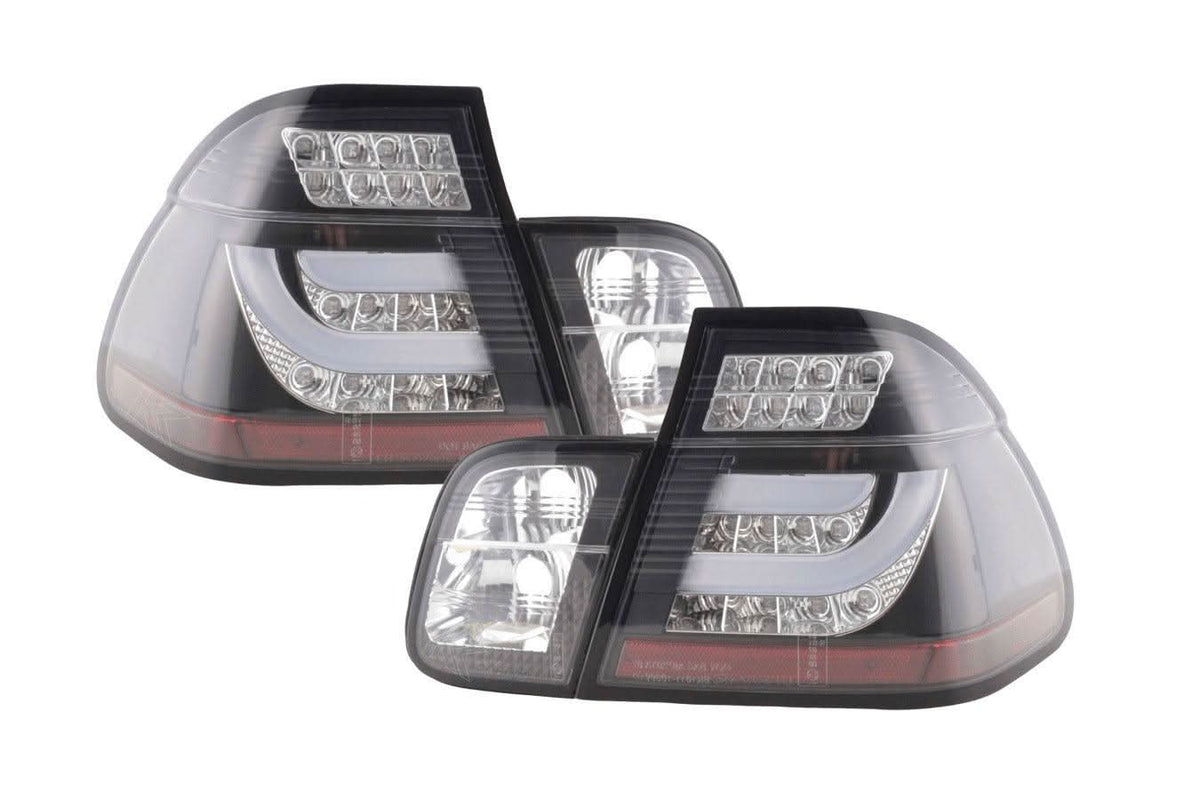 E46 Sedan LED Bar Black Tail Lights (02-05)