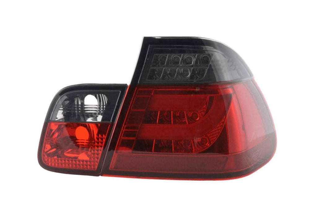 E46 Sedan LED Bar Smoked/Red Tail Lights (98-01)