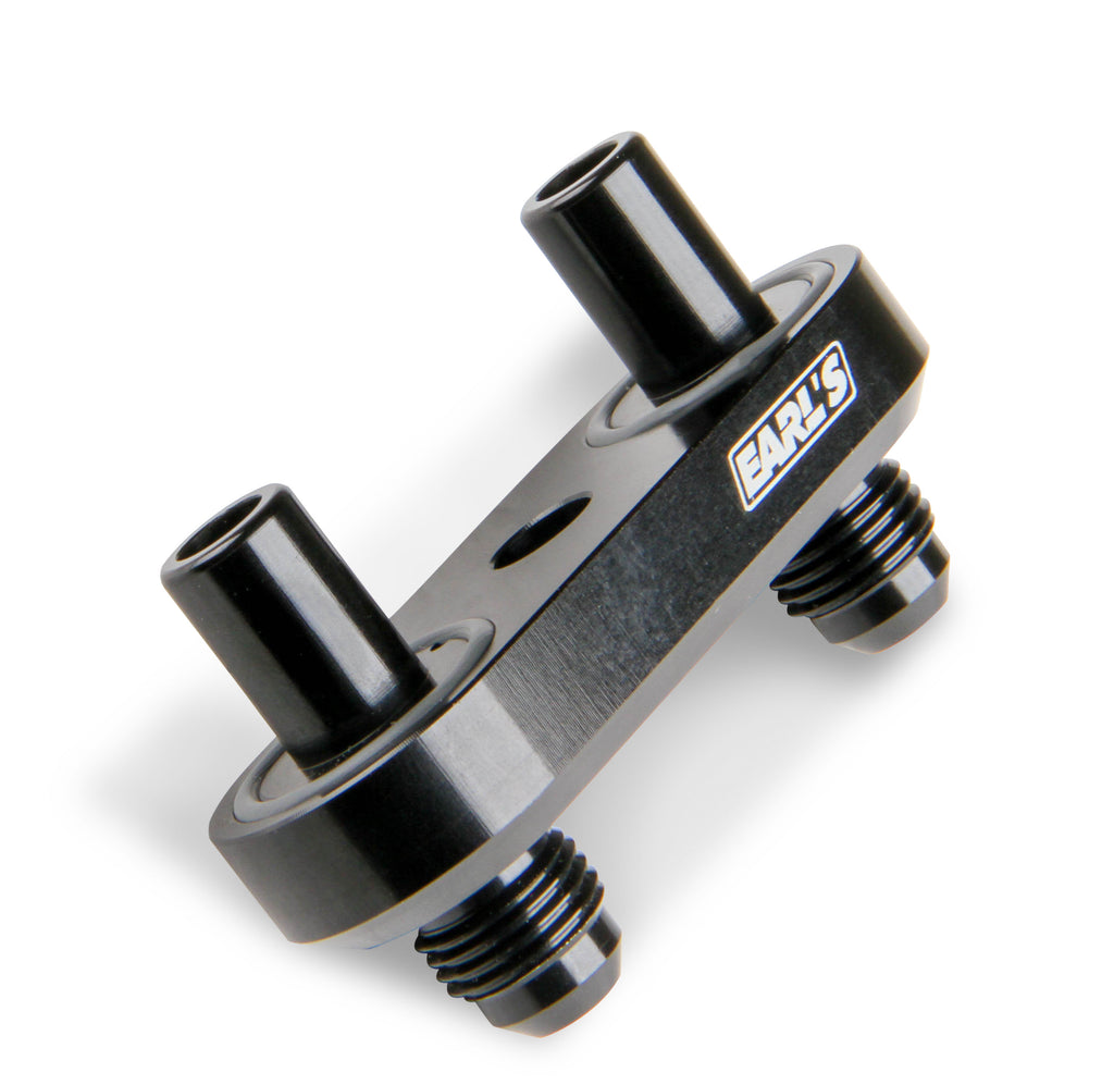 Fits GM 6L80E, 6L90E, and 8L90E Transmissions, -6 AN Male Flares, Black Anodized Finish