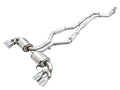AWE Resonated Touring Edition Exhaust for G2X M340i / M440i - 4" Chrome Silver Tips