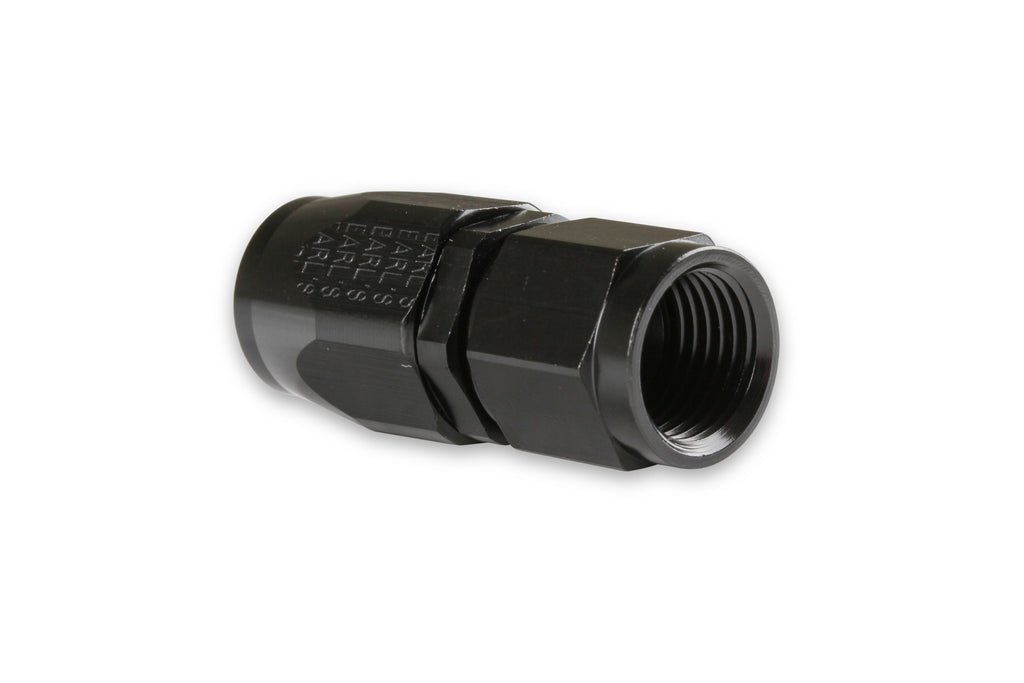 Earls Straight Swivel-Seal® Hose End AN -12 - Black