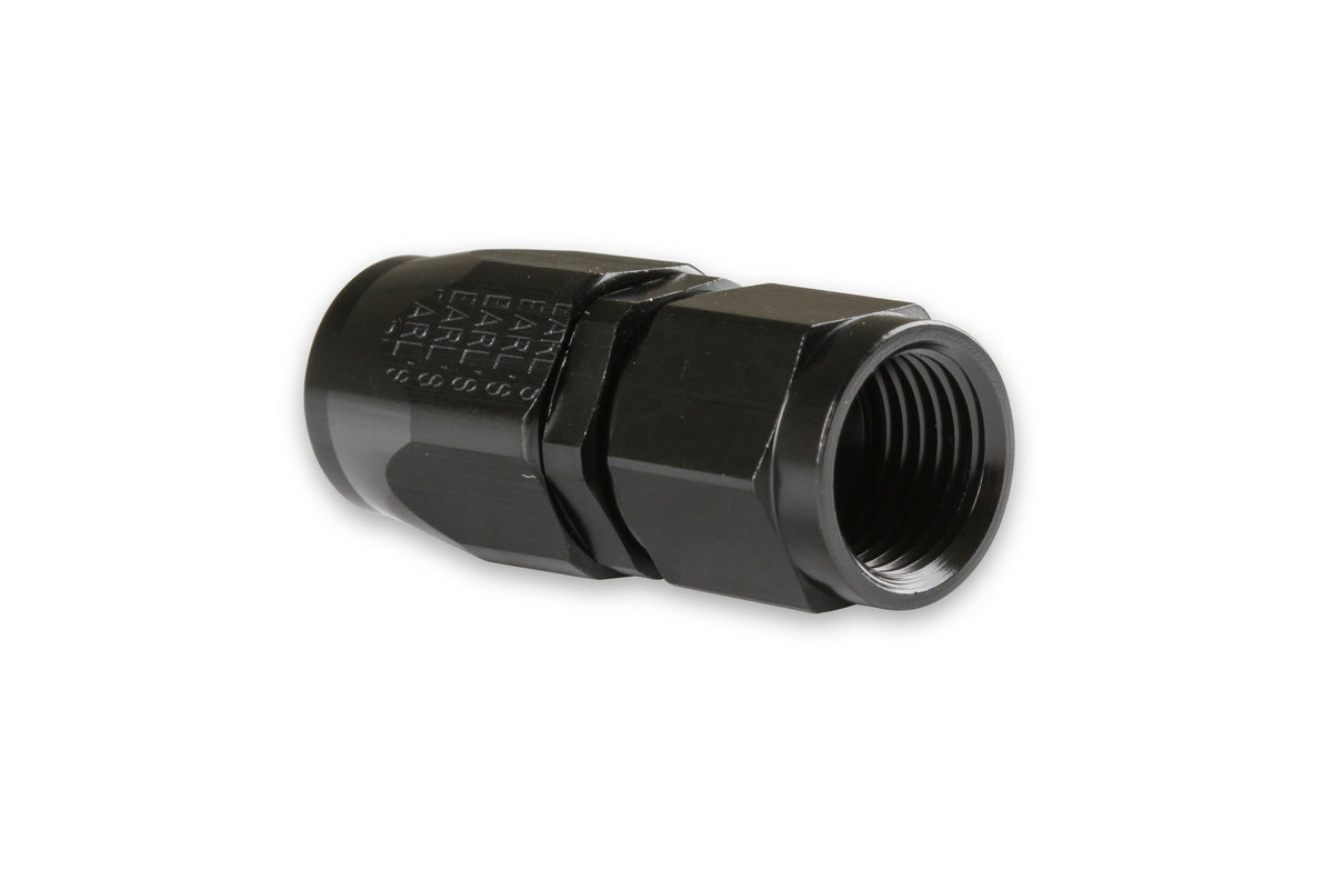 Earls Straight Swivel-Seal® Hose End AN -12 - Black