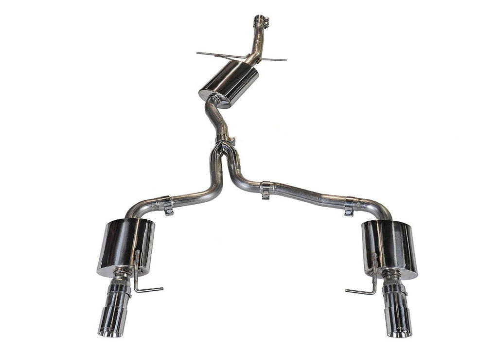 AWE Touring Edition Exhaust for B8/B8.5 A4 2.0T - Dual Outlet, Chrome Silver Tips