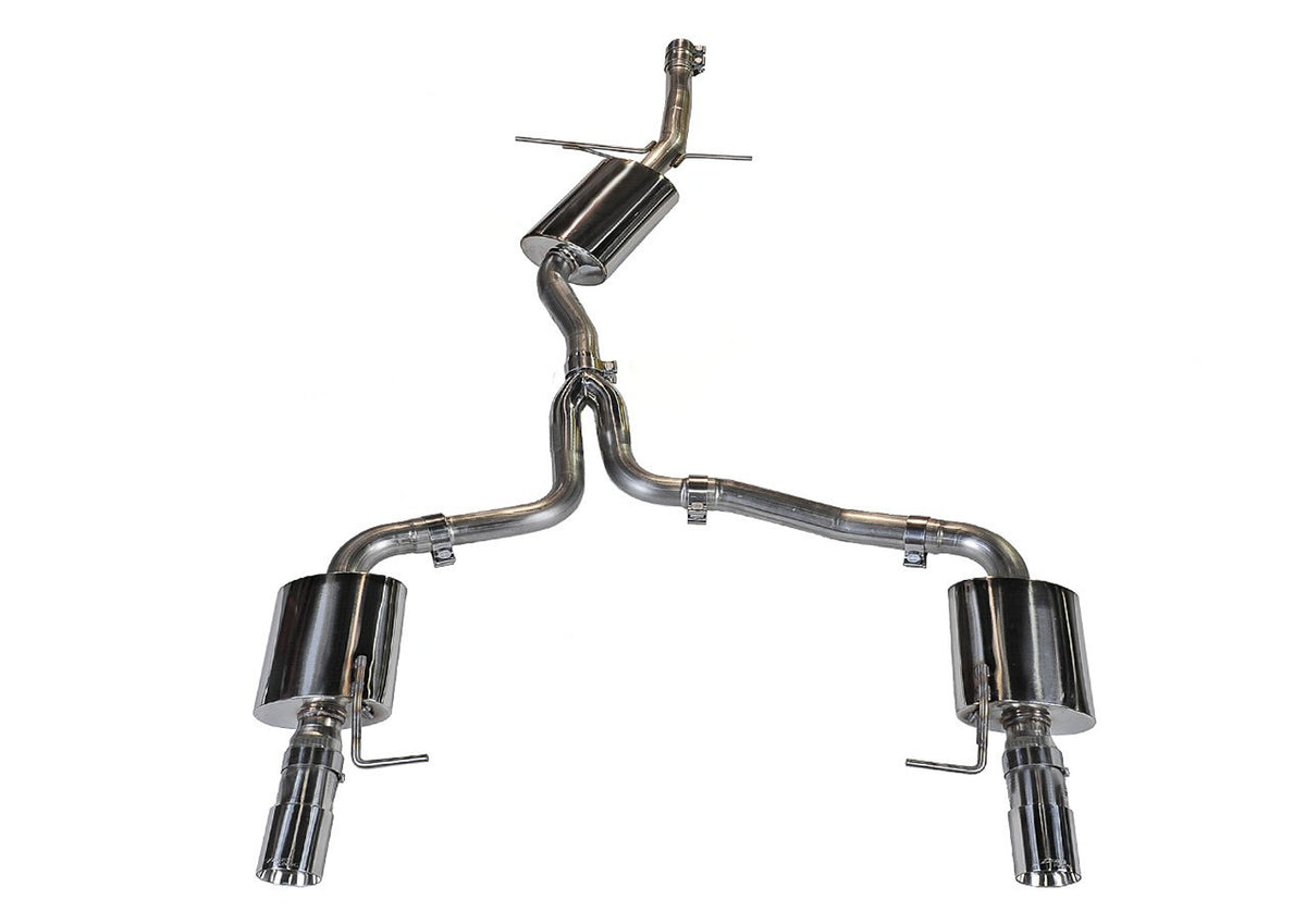 AWE Touring Edition Exhaust for B8/B8.5 A4 2.0T - Dual Outlet, Chrome Silver Tips