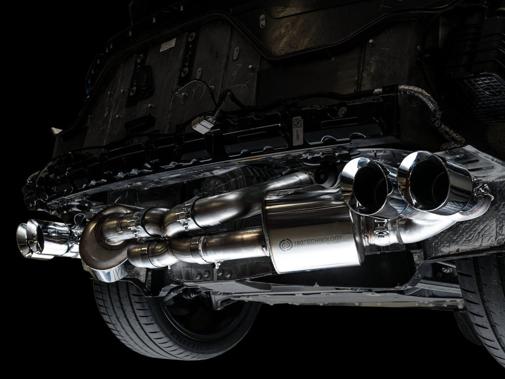 AWE Touring Edition Exhaust for C8 Corvette - 4.5" Chrome Silver Tips