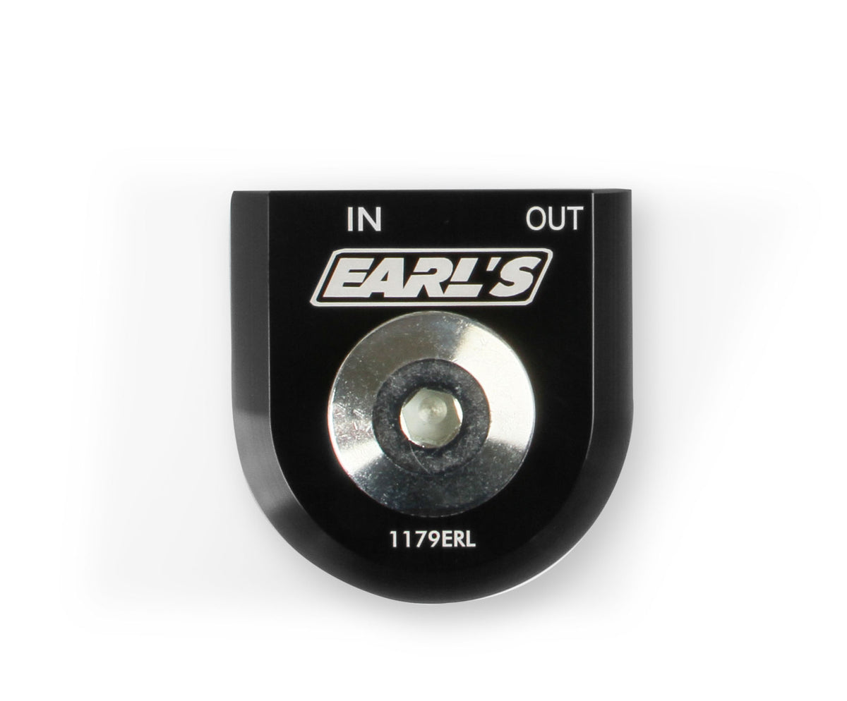 Earls Remote Oil Filter Adapter - 90 Degree Ports, Billet Aluminum w/ Hardware, Fits Oil Filters w/ 3/4"-16 threads & w/ 2-3/4" Diameter Gasket , Use w/ -10 AN O-Ring Port Adapters.