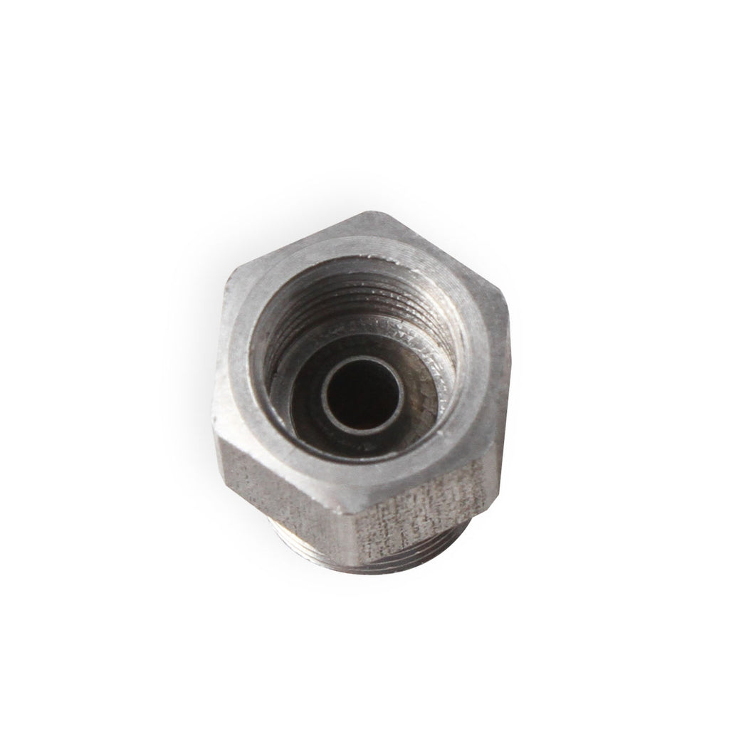 Hardline Reducer - Stainless Steel - 7/16"-24 Inverted Flare Male to 3/8"-24 Inverted Flare Female for 1/4" Tubing.
