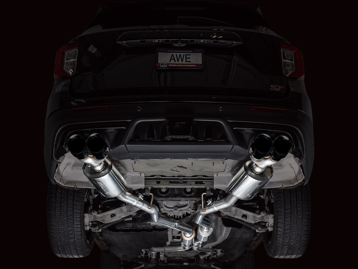 AWE Touring Edition Exhaust for Ford Explorer ST - Diamond Black Tips
