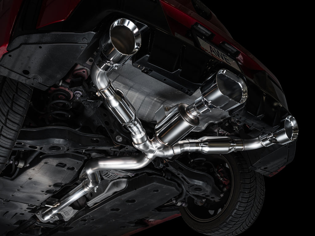 AWE Track Edition Exhaust for GR Corolla - Chrome Silver Tips