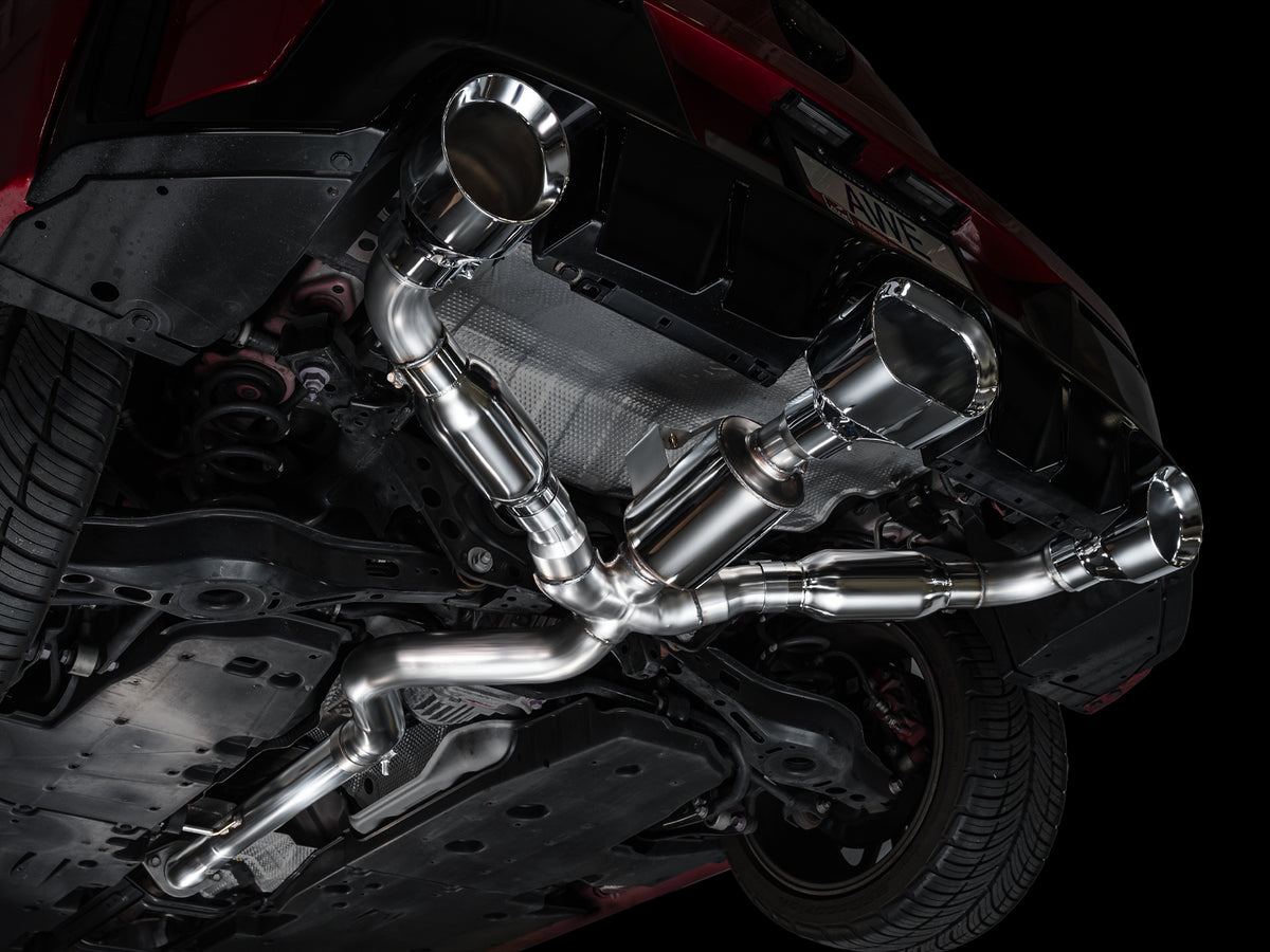 AWE Track Edition Exhaust for GR Corolla - Chrome Silver Tips