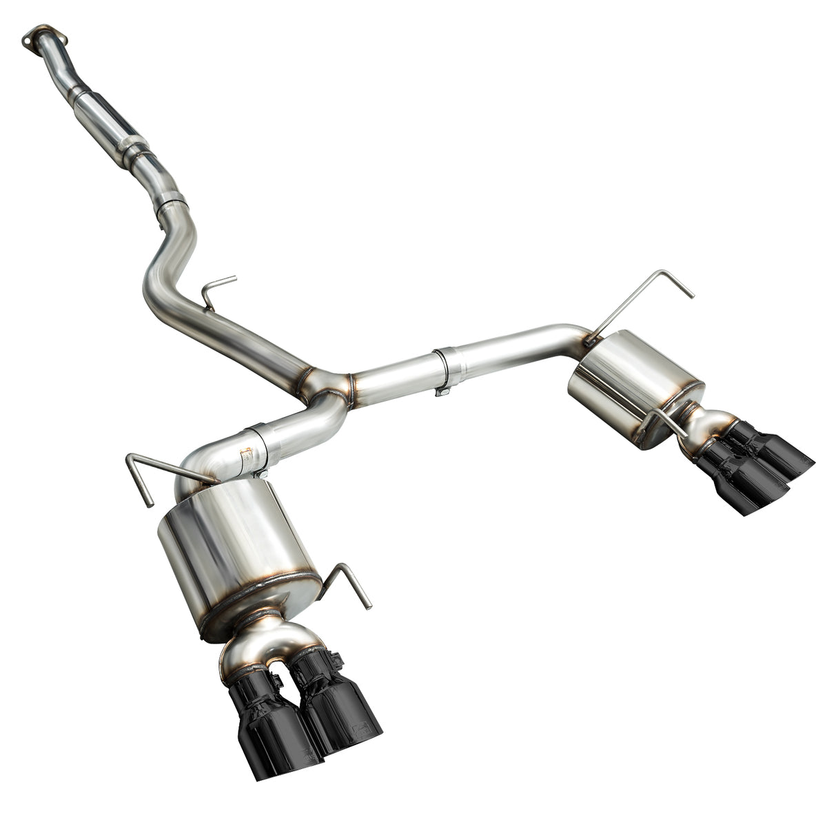 AWE Touring Edition Exhaust for 2015+ VA WRX Sedan - 4" Diamond Black Quad Tips