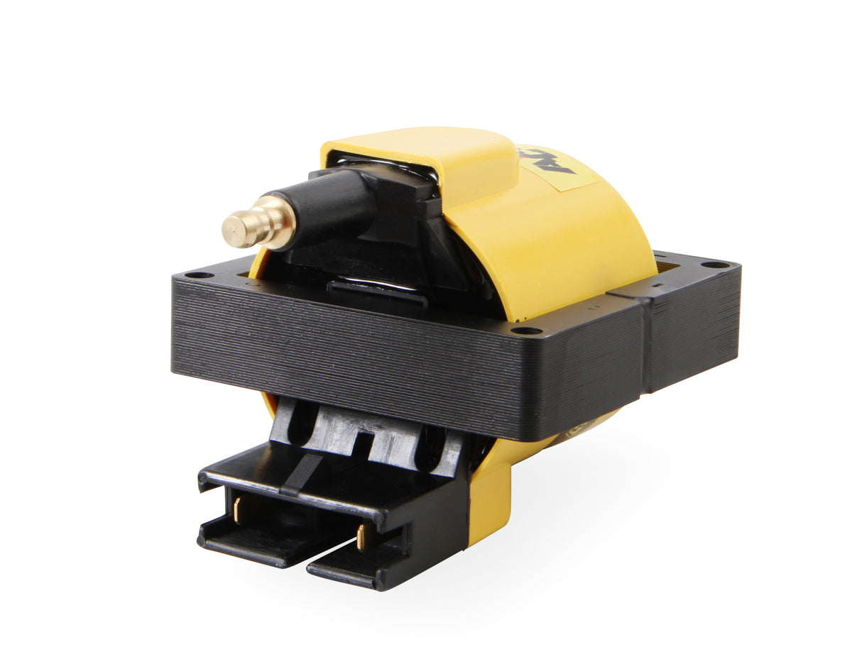 Ignition Coil - SuperCoil - 1984-1998 Ford EEC-IV - Yellow - Individual - This Ford EEC-IV 1984-98 ignition coil has a maximum voltage of 48,000 volts.