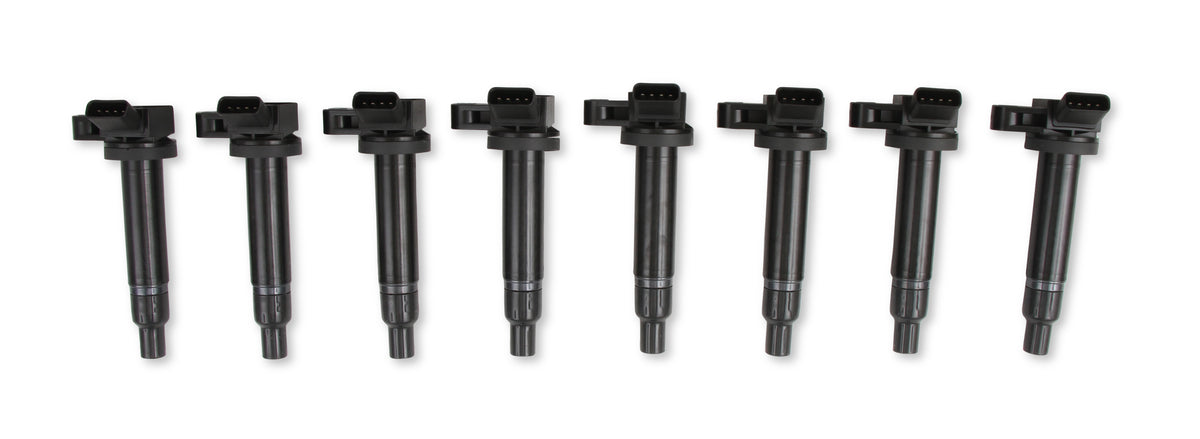 Ignition Coils - 1998-2010 Toyota, 4.7L/Lexus 4.3L, V8 Engines, 8-Pack, Black - Fits 1998-2010 Toyota,Lexus 4.3L/4.7L, V8 Engines, 8-Pack, Black