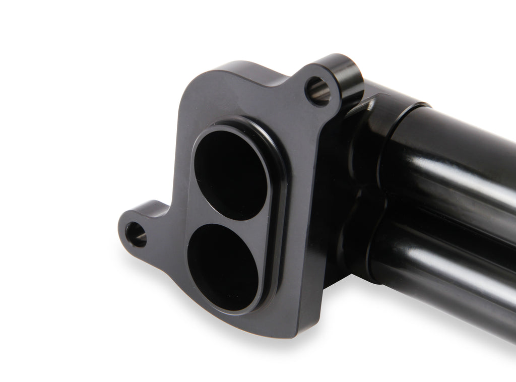 Fits 2015 & Up Gen III Hemi 6.2L Hellcat Engines.  1.875" Shorter than the factory Manifold for Extra Firewall Clearance. -10 Female O-Ring Port Inlet & Outlet.